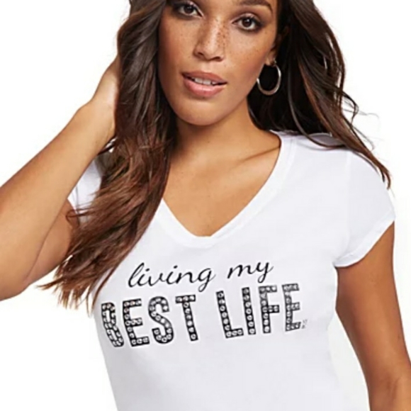 New York & Company Tops - Women's Studded Tshirt
